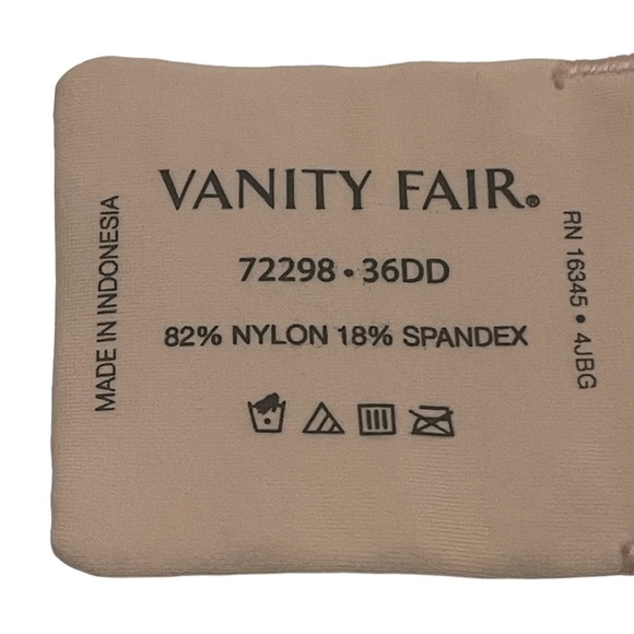 *VANITY FAIR T-Shirt Bra Size 36DD - Picture 5 of 6